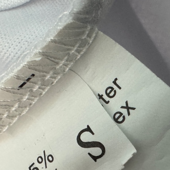 Women’s Size Small Solid White Asymmetrical Ruffle Cropped Stretch Casual Top - Picture 5 of 7